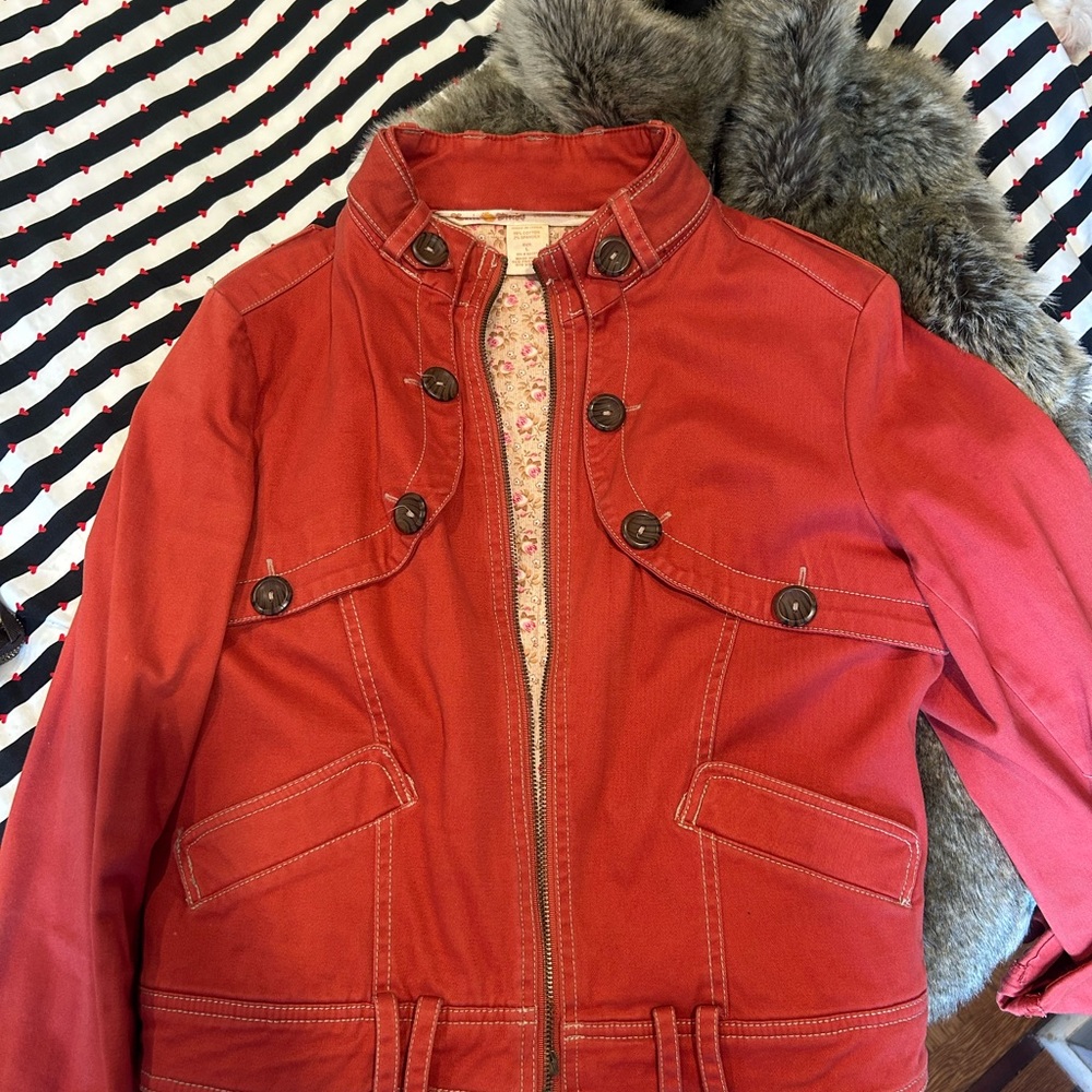 Rocks Women's Red Varsity Jacket